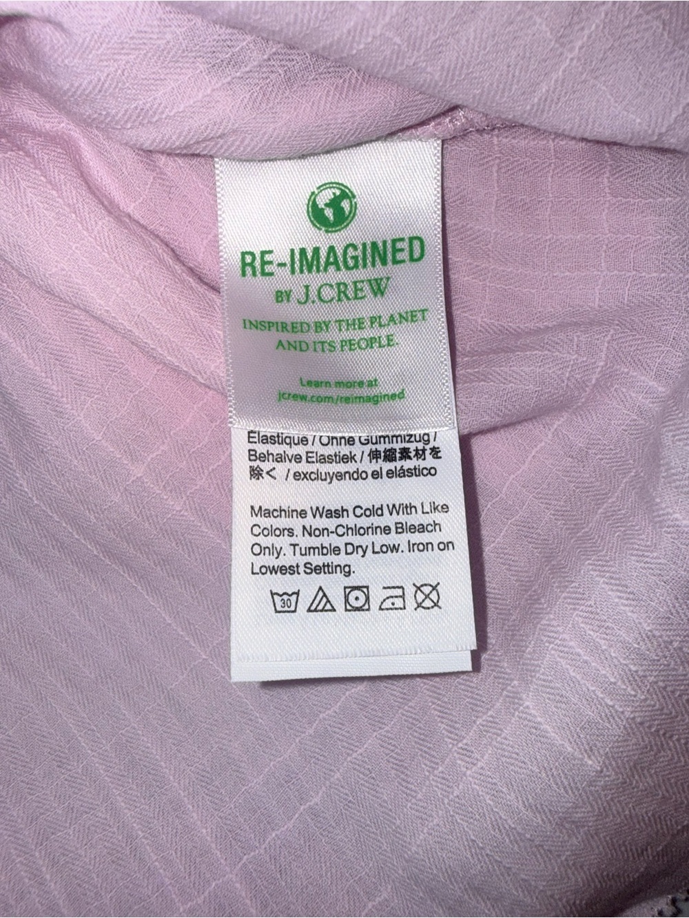 J.Crew NWT Pink Smocked Ruffle Neck Cotton Blouse XS Long Sleeve Boho Top - Picture 12 of 12